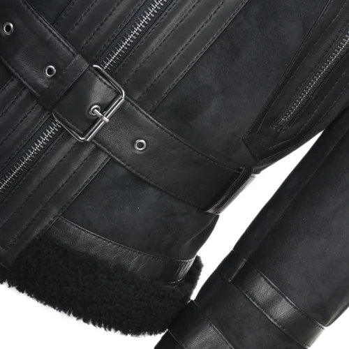 Fitted Sheepskin Aviator Flying Jacket Black/suede : Winnipeg 10 Fitted Sheepskin Aviator Flying Jacket Black/suede : Winnipeg -The Bridge Store fitted sheepskin aviator flying jacket black suede winnipeg p1097 4910 image