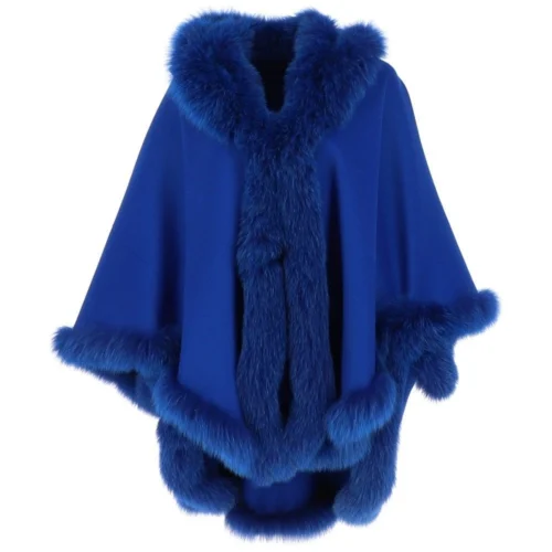 Fur Poncho Blue : Sian
