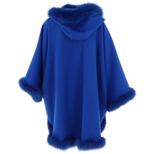 Fur Poncho Blue : Sian 8 Fur Poncho Blue : Sian -The Bridge Store fur poncho blue sian p832 22614 image