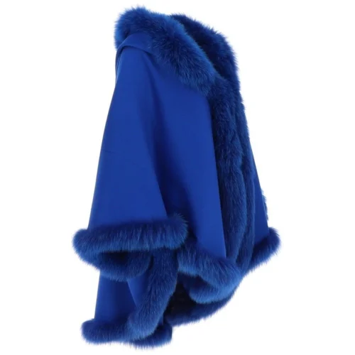 Fur Poncho Blue : Sian 9 Fur Poncho Blue : Sian -The Bridge Store fur poncho blue sian p832 22615 image