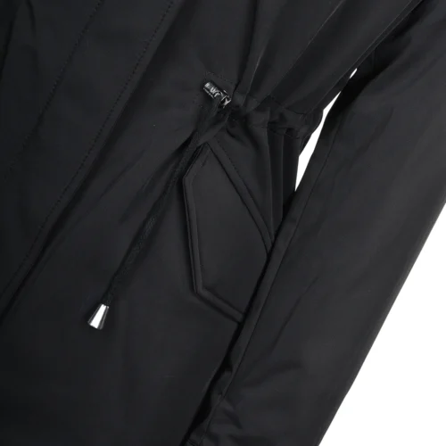 Hooded Fox Fur Parka With Detachable Raccoon Fur Trim Lining Black : Braemar -The Bridge Store hooded fox fur parka with detachable raccoon fur trim lining black braemar p1440 6519 image