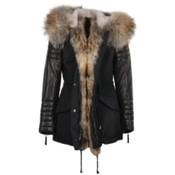 Hooded Racoon Tipped Fur Parka Black : Gwenn 10 Hooded Racoon Tipped Fur Parka Black : Gwenn -Default Template 2 hooded racoon tipped fur parka black gwenn p1439 6499 image