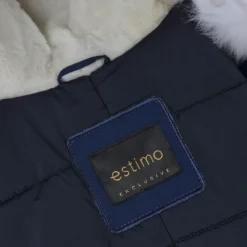 Hooded Toscana Tipped Fur Parka With Detachable Fur Trim Lining Blue/white : Kaylee -Default Template 2 hooded toscana tipped fur parka with detachable fur trim lining blue white kaylee p1433 6211 image