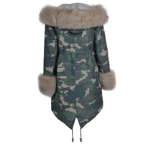 Hooded Toscana Tipped Military Parka With Detachable Fur Trim Lining Khaki/beige : Kaylee 9 Hooded Toscana Tipped Military Parka With Detachable Fur Trim Lining Khaki/beige : Kaylee -The Bridge Store hooded toscana tipped military parka with detachable fur trim lining khaki beige kaylee p1429 6184 image