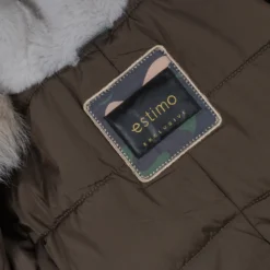 Hooded Toscana Tipped Military Parka With Detachable Fur Trim Lining Khaki/beige : Kaylee -Default Template 2 hooded toscana tipped military parka with detachable fur trim lining khaki beige kaylee p1429 6186 image