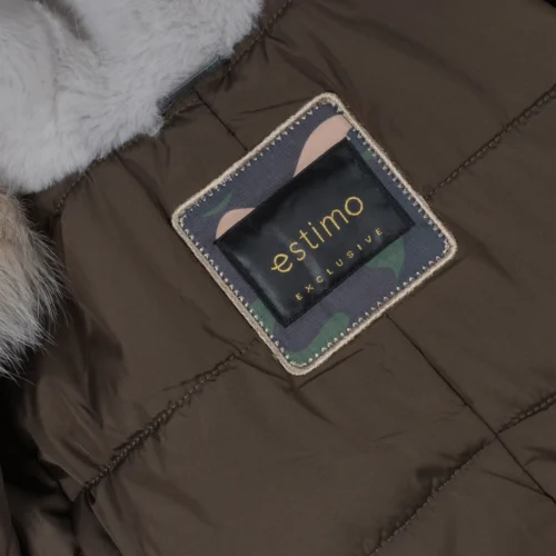 Hooded Toscana Tipped Military Parka With Detachable Fur Trim Lining Khaki/beige : Kaylee 11 Hooded Toscana Tipped Military Parka With Detachable Fur Trim Lining Khaki/beige : Kaylee -The Bridge Store hooded toscana tipped military parka with detachable fur trim lining khaki beige kaylee p1429 6186 image