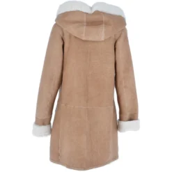 Ladies Hooded Sheepskin Coat Tan : Amber 8 Ladies Hooded Sheepskin Coat Tan : Amber -Default Template 2 ladies hooded sheepskin coat tan amber p3021 13307 image