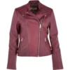 Ladies Leather Biker Jacket Bordeaux: Casey -Default Template 2 ladies leather biker jacket bordeaux casey p3416 14932 image