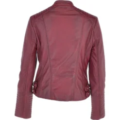 Ladies Leather Biker Jacket Bordeaux: Casey -Default Template 2 ladies leather biker jacket bordeaux casey p3416 14934 image