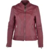 Ladies Leather Biker Jacket Bordeaux : Lillian -Default Template 2 ladies leather biker jacket bordeaux lillian p3414 14920 image