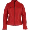 Ladies Leather Biker Jacket Red : Enya -Default Template 2 ladies leather biker jacket red enya p3968 17046 image