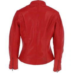 Ladies Leather Biker Jacket Red : Enya -Default Template 2 ladies leather biker jacket red enya p3968 17048 image