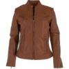 Ladies Leather Biker Jacket Tan : Enya -Default Template 2 ladies leather biker jacket tan enya p3969 17050 image
