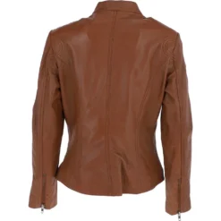 Ladies Leather Biker Jacket Tan : Enya -Default Template 2 ladies leather biker jacket tan enya p3969 17052 image