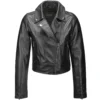 Ladies Short Vegetable Tanned Leather Biker Jacket Black : Jenner -Default Template 2 ladies short vegetable tanned leather biker jacket black jenner p2291 10485 image