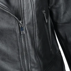 Ladies Short Vegetable Tanned Leather Biker Jacket Black : Jenner 11 Ladies Short Vegetable Tanned Leather Biker Jacket Black : Jenner -Default Template 2 ladies short vegetable tanned leather biker jacket black jenner p2291 10488 image