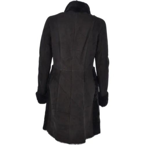 Ladies Suede Sheepskin Coat Black: Lucasta -The Bridge Store ladies suede sheepskin coat black lucasta p2603 11964 image
