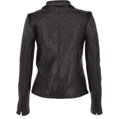 Ladies Vegetable Tanned Leather Studded Biker Jacket Black : Melisandre 8 Ladies Vegetable Tanned Leather Studded Biker Jacket Black : Melisandre -The Bridge Store ladies vegetable tanned leather studded biker jacket black melisandre p3221 14195 image