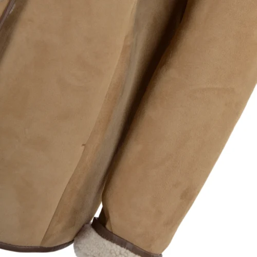 Lamb Shearling Mandarin Collar Jacket Honey : Liane -The Bridge Store lamb shearling mandarin collar jacket honey liane p1495 6872 image