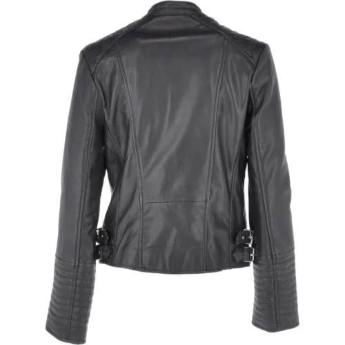 Leather Biker Jacket Black : Casey -The Bridge Store leather biker jacket black casey p3072 13430 image