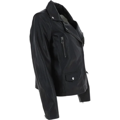 Leather Biker Jacket Black: Hackney 11 Leather Biker Jacket Black: Hackney -The Bridge Store leather biker jacket black hackney p4346 18611 image