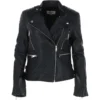Leather Biker Jacket Black/nap: Soho -Default Template 2 leather biker jacket black nap soho p4349 20630 image