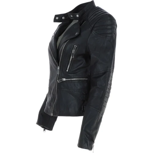 Leather Biker Jacket Black/nap: Soho -The Bridge Store leather biker jacket black nap soho p4349 20631 image