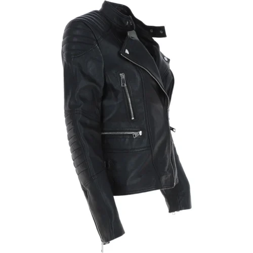 Leather Biker Jacket Black/nap: Soho -The Bridge Store leather biker jacket black nap soho p4349 20633 image