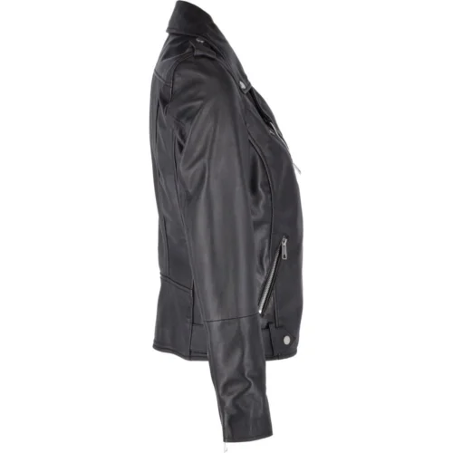 Leather Biker Jacket Black : Scarlett 9 Leather Biker Jacket Black : Scarlett -The Bridge Store leather biker jacket black scarlett p2483 11380 image
