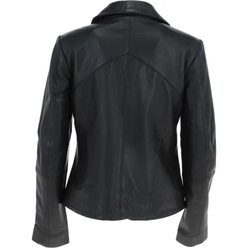 Leather Biker Jacket Black : Zoey 8 Leather Biker Jacket Black : Zoey -The Bridge Store leather biker jacket black zoey p2480 18530 image