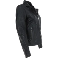 Leather Biker Jacket Black : Zoey -Default Template 2 leather biker jacket black zoey p2480 18531 image