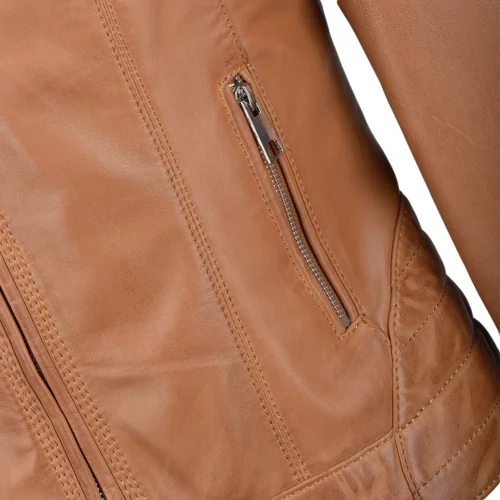 Leather Biker Jacket Cognac : Essen -The Bridge Store leather biker jacket cognac essen p2348 10685 image