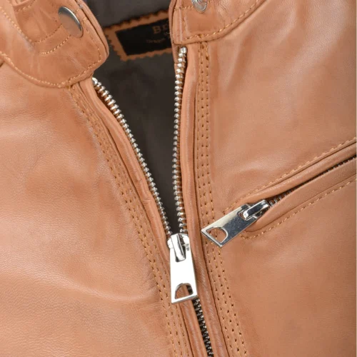 Leather Biker Jacket Cognac : Essen -The Bridge Store leather biker jacket cognac essen p2348 10686 image