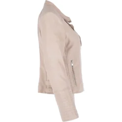 Leather Biker Jacket Cream: Casey -Default Template 2 leather biker jacket cream casey p3073 13435 image
