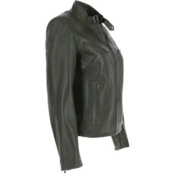 Leather Biker Jacket Green : Lola 11 Leather Biker Jacket Green : Lola -Default Template 2 leather biker jacket green lola p5467 19730 image