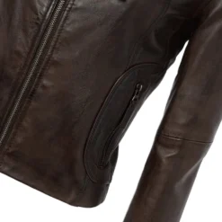 Leather Biker Jacket Mid Brown/ Nap : Britney -Default Template 2 leather biker jacket mid brown nap britney p3010 13233 image