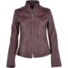 Leather Biker Jacket Oxblood : Aurora -Default Template 2 leather biker jacket oxblood aurora p3070 13460 image