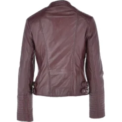 Leather Biker Jacket Oxblood : Casey -Default Template 2 leather biker jacket oxblood casey p3074 13438 image