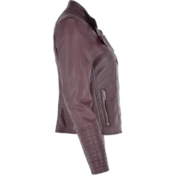 Leather Biker Jacket Oxblood : Casey -Default Template 2 leather biker jacket oxblood casey p3074 13439 image