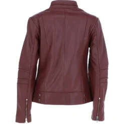 Leather Biker Jacket Oxblood : Lillian -Default Template 2 leather biker jacket oxblood lillian p3068 27518 image