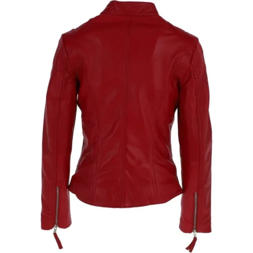 Leather Biker Jacket Red : Lola -The Bridge Store leather biker jacket red lola p3946 16984 image