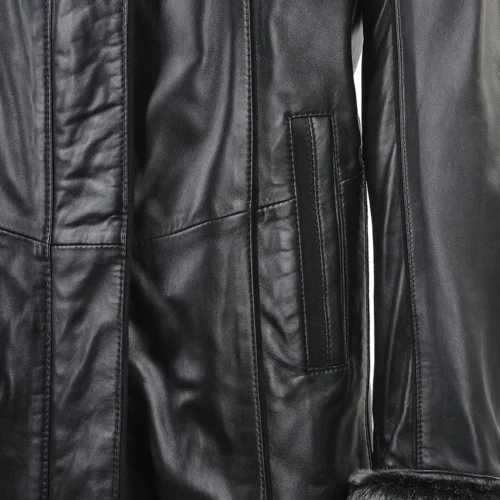 Leather Coat Black/ddy : Jacqueline 10 Leather Coat Black/ddy : Jacqueline -The Bridge Store leather coat black ddy jacqueline p476 1825 image