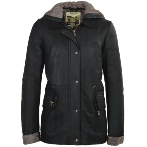 Leather Coat Black/nap : Jade Walks