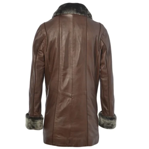 Leather Coat Mid Brown : Jacqueline -The Bridge Store leather coat mid brown jacqueline p84 298 image