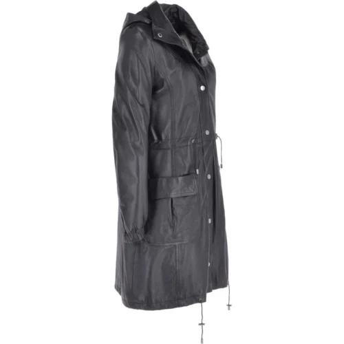 Leather Duffle Leather Coat Black/app : Brienne -The Bridge Store leather duffle leather coat black app brienne p3725 16129 image