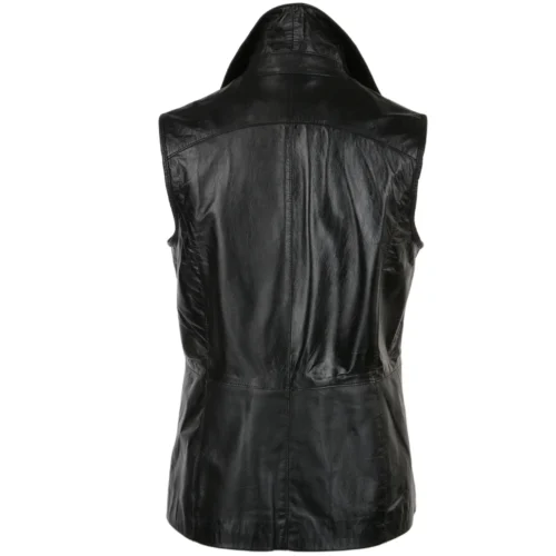 Leather Gilet Black/app : Nola 8 Leather Gilet Black/app : Nola -The Bridge Store leather gilet black app nola p1546 6881 image