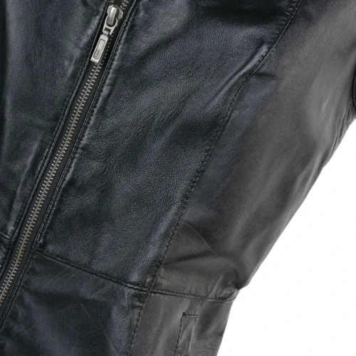 Leather Gilet Black/app : Nola 9 Leather Gilet Black/app : Nola -The Bridge Store leather gilet black app nola p1546 6882 image