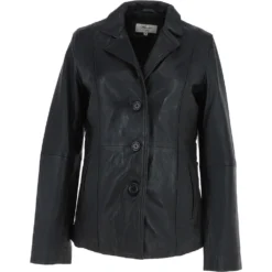 Leather Jacket Black/app : Marabelle