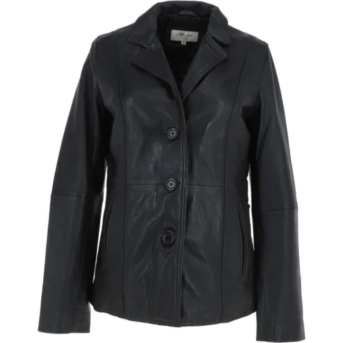Leather Jacket Black/app : Marabelle
