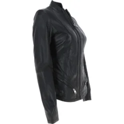 Leather Jacket Black/nap : Alana -Default Template 2 leather jacket black nap alana p276 18527 image